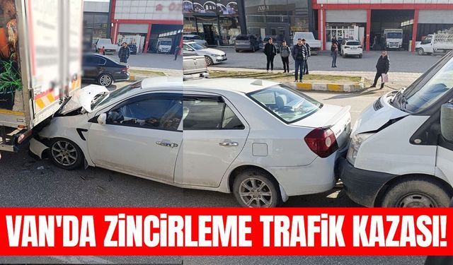 Van'da zincirleme trafik kazası! 4 araç çarpıştı…