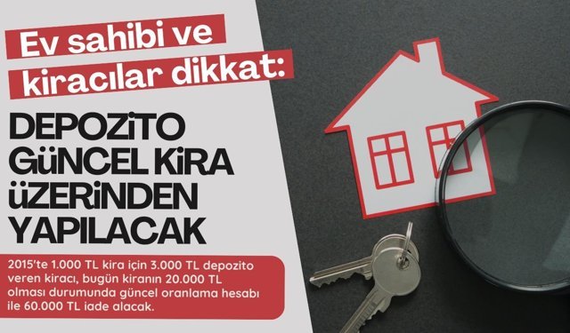 Ev sahibi ve kiracılar dikkat: Depozito güncel kira üzerinden yapılacak
