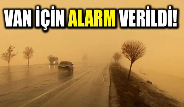 Meteoroloji alarm verdi: Van, toza bürünecek!
