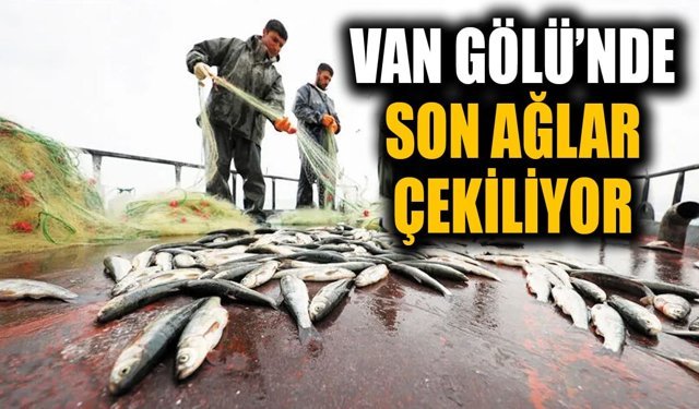 Van Gölü’nde son ağlar çekiliyor