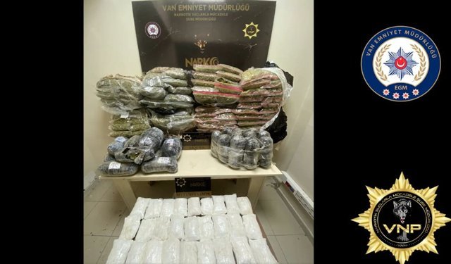 Van’da 89 kiloya yakın zehirli madde ele geçirildi