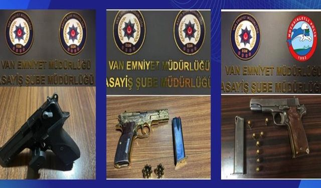 Van’da asayiş uygulamaları: Çok sayıda silah ele geçirildi