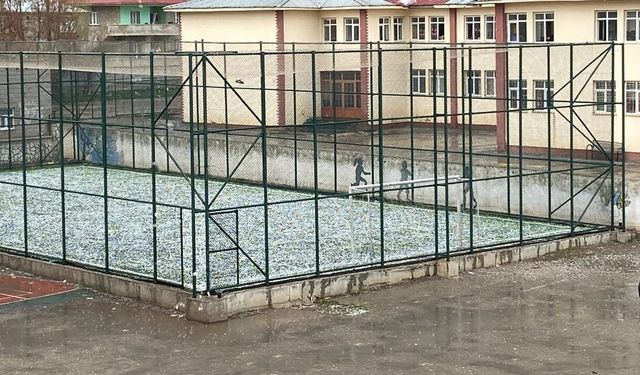Çaldıran’da ceviz büyüklüğünde dolu yağdı