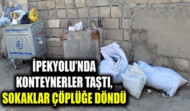 İpekyolu’nda konteynerler taştı, sokaklar çöplüğe döndü