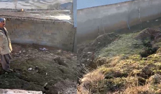 Van Çatak’ta toprak kayması Vatandaşlar yardım bekliyor