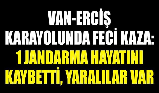 Van-Erciş karayolunda feci kaza: 1 Jandarma hayatını kaybetti, yaralılar var