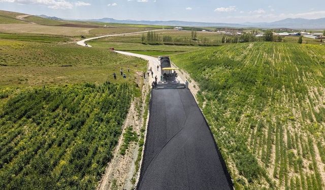 Van kırsalında asfalt çalışmaları sürüyor