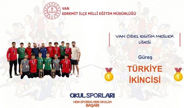 Vanlı sporcular Türkiye ikincisi oldu