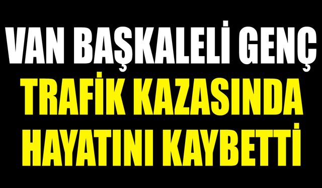 Van Başkaleli genç, trafik kazasında hayatını kaybetti