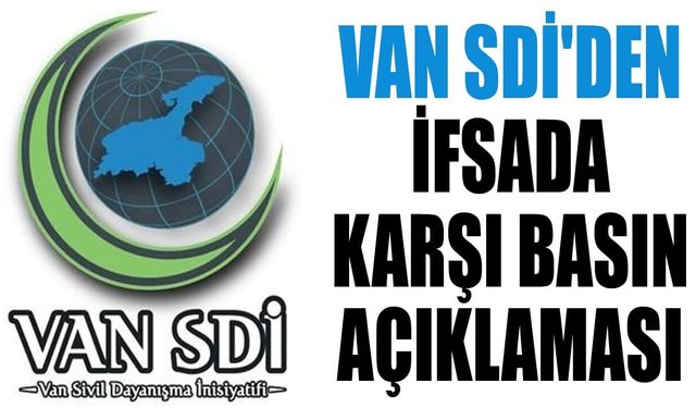 Van SDİ'den ifsada karşı basın açıklaması