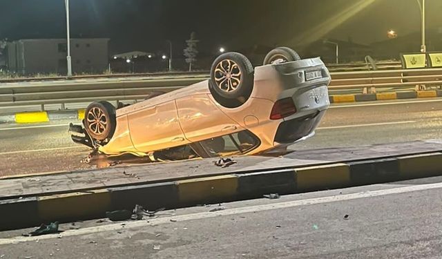 Van’da otomobil ters döndü: 1 kişi yaralandı
