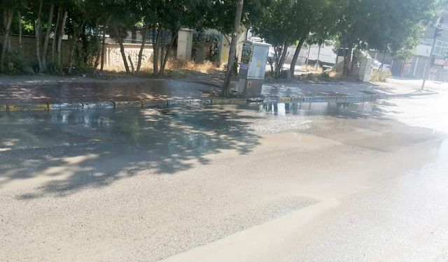 Van'da su israfına tepki: İskele Caddesi'ndeki su patlağı onarılmayı bekliyor