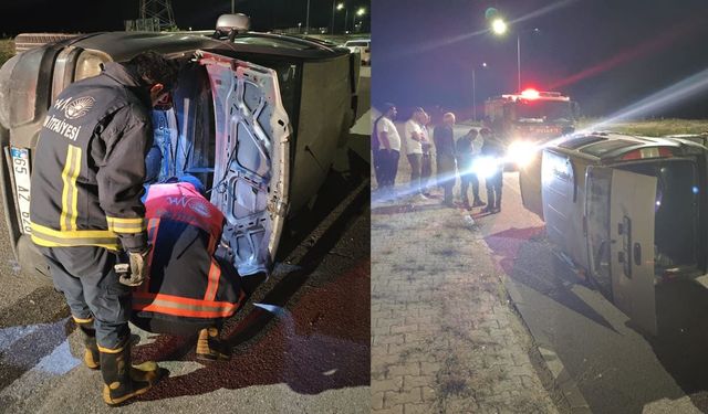 Van'da yeni TOKİ güzergâhında trafik kazası
