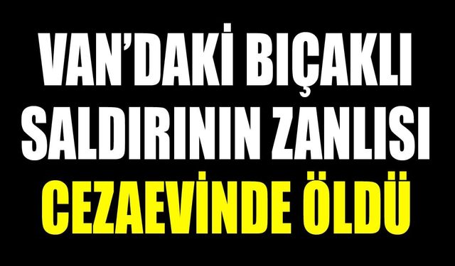 Van’daki bıçaklı saldırının zanlısı cezaevinde öldü