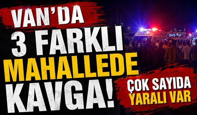 Van’da 3 farklı mahallede kavga! Çok sayıda yaralı var