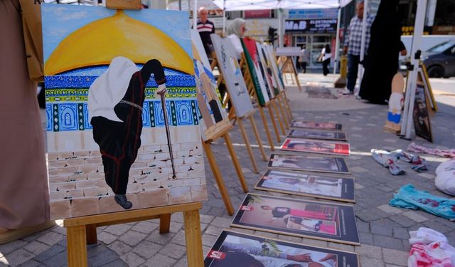 Van’da “Gazze Resim Sergisi” açıldı