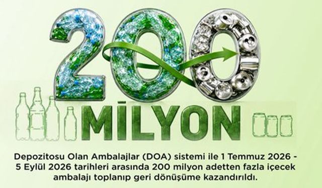 Depozito sistemiyle 205 milyondan fazla ambalaj geri dönüştürüldü