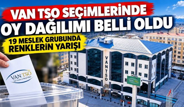 Van TSO seçimlerinde oy dağılımı belli oldu! 19 meslek grubunda renklerin yarışı