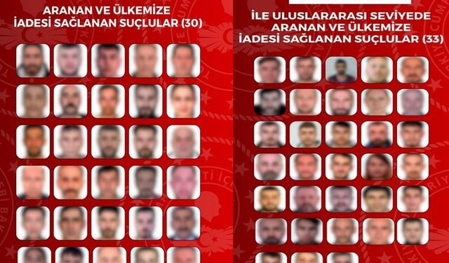 Kırmızı bültenle aranan suçlular Türkiye'ye getirildi