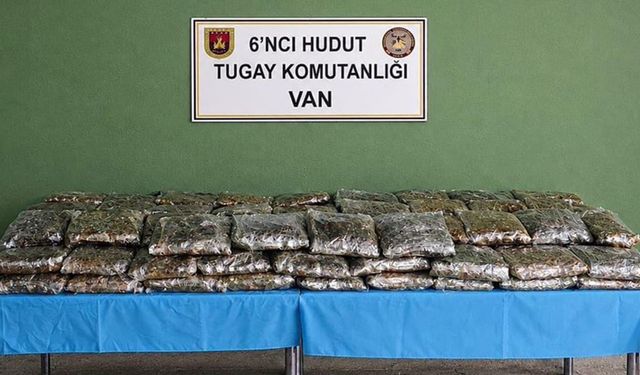 Van hudut hattında 59 kilo 734 gram zehirli madde ele geçirildi