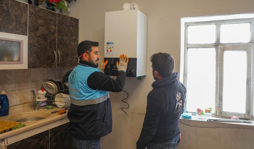 Van'da ihtiyaç sahibi evlere ücretsiz doğalgaz dönüşümü