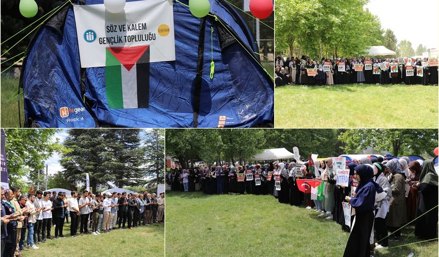 İnönü Üniversitesi'nde Gazze ve Kudüs bilincini yaymak amacıyla nöbet çadırlarının açılışı gerçekleşti
