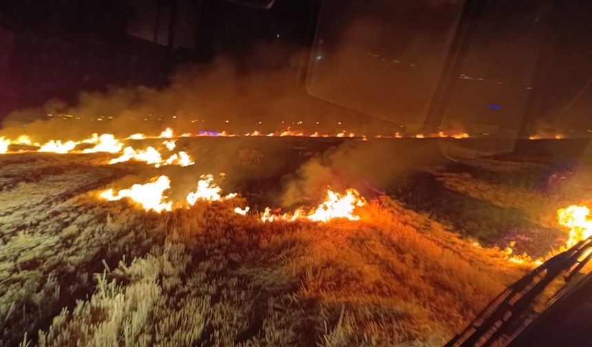 Van'da gece saatlerinde yangın paniği