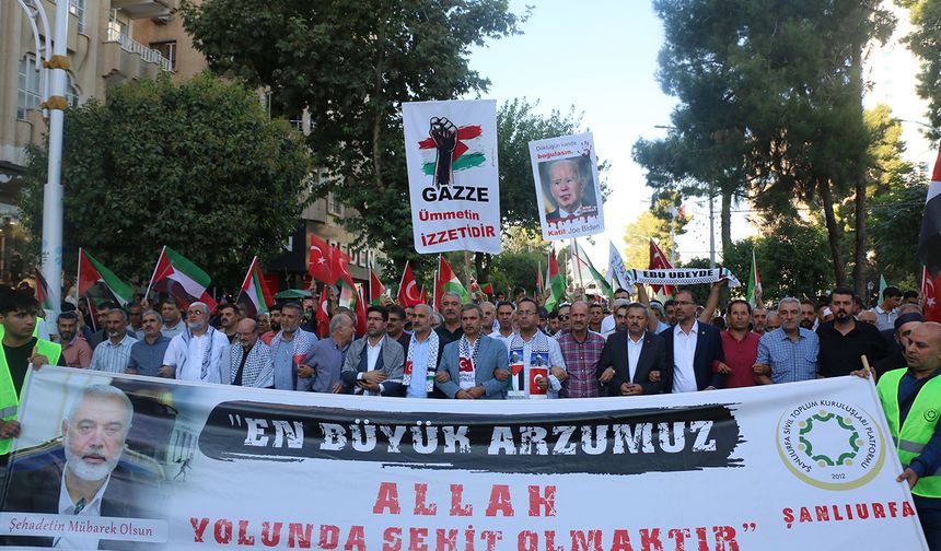 Şanlıurfa’da "Direnişe Selam, siyonizme Lanet" mitingi gerçekleştirildi