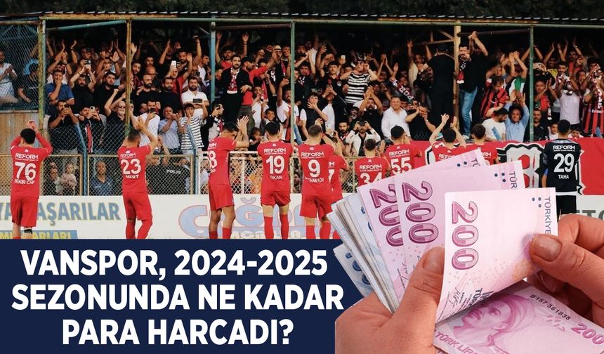 Vanspor, 2024-2025 sezonunda ne kadar para harcadı?