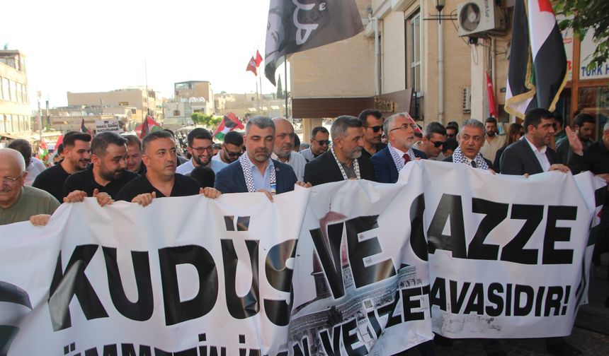 Gazze için yürüyüş ve basın açıklaması düzenlendi