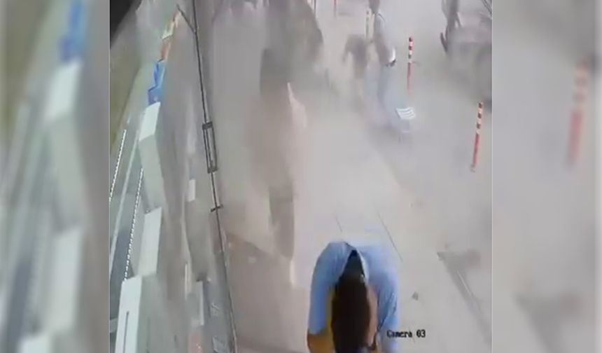Patlayan tır lastiği korku dolu anlar yaşattı