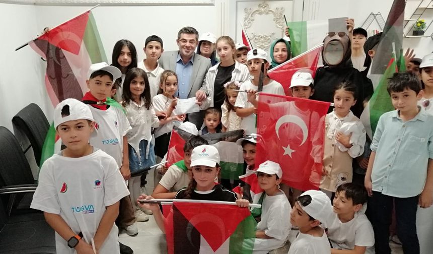 Sarmaç Mahallesi Kur’an Kursu öğrencilerinden Gazze’ye yardım eli