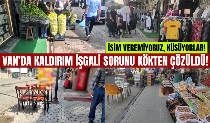 Van’da kaldırım işgali kökten çözüldü!