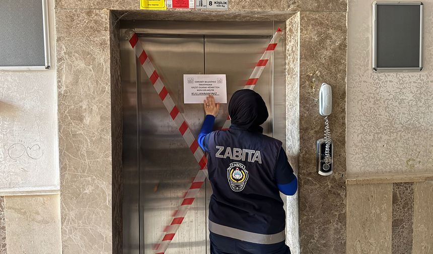 Edremit’te sıkıntılı asansörler mühürlendi