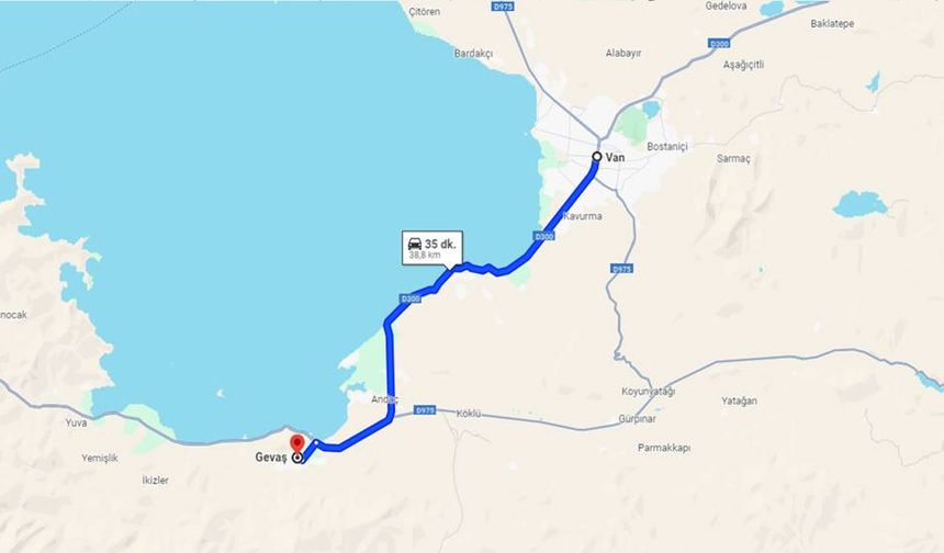 Van-Gevaş arası kaç kilometre, kaç saat sürer?