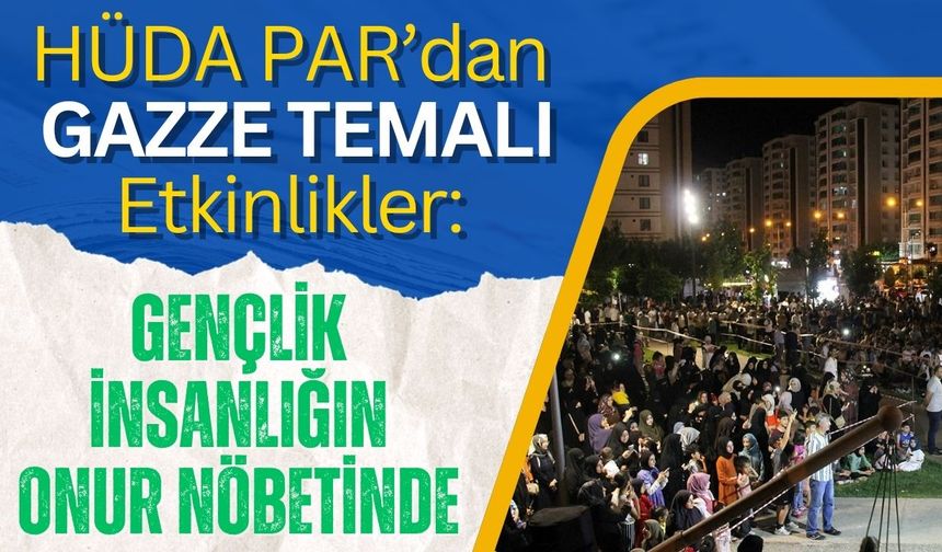 HÜDA PAR’dan Gazze Temalı Etkinlikler: Gençlik İnsanlığın Onur Nöbetinde