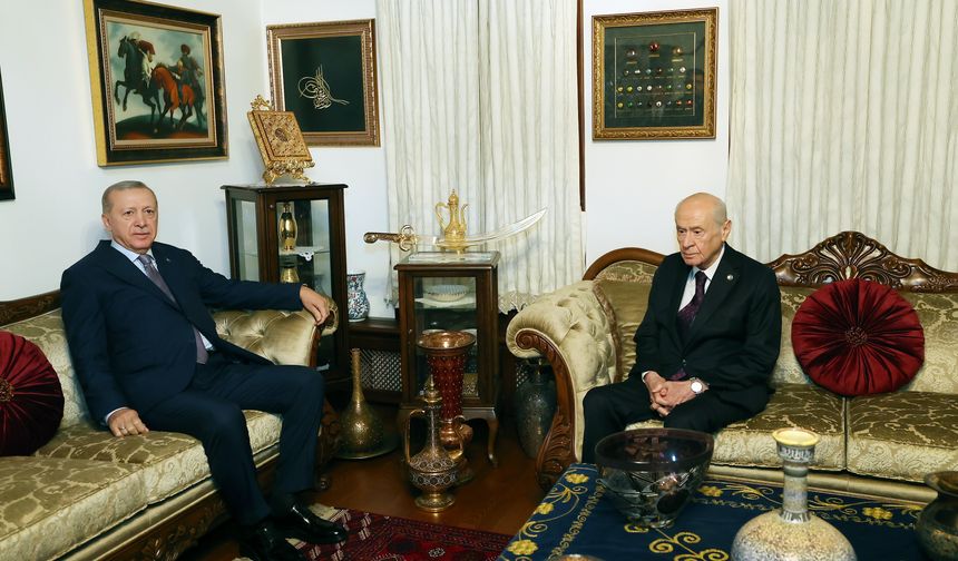 40 dakikalık zirve: Erdoğan ve Bahçeli bir araya geldi