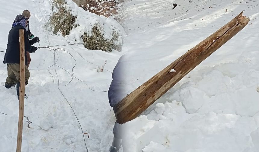 Başkale’de kar ve fırtına hayatı felç etti