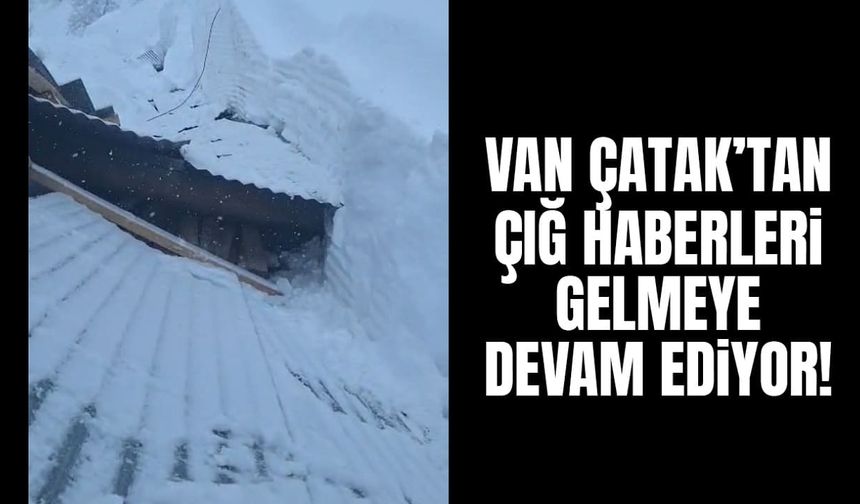 Çatak’tan çığ haberleri gelmeye devam ediyor!