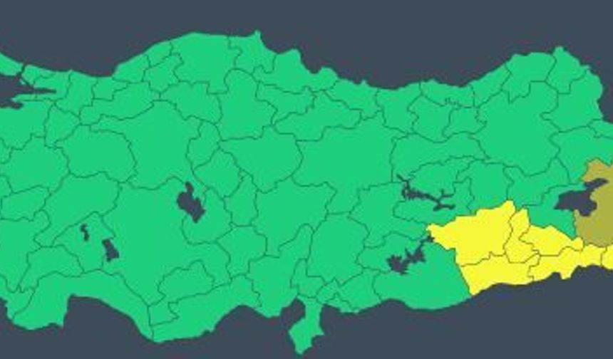 Van, Hakkari ve Siirt’te Sarı kodlu Uyarı