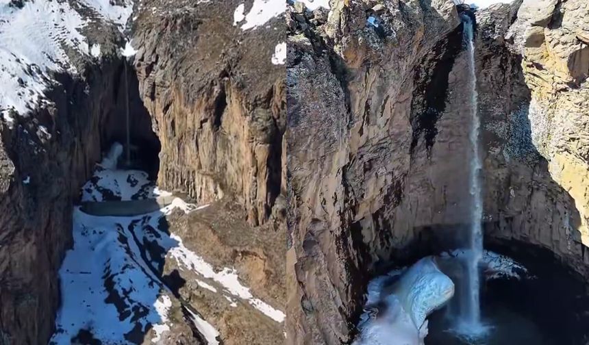 Van’da Yaşar Kemal Şelalesi yeniden akmaya başladı