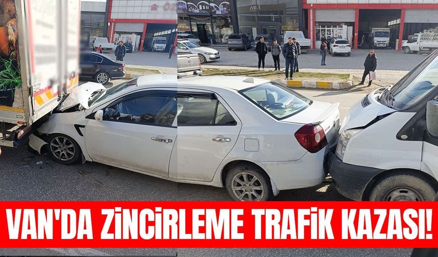 Van'da zincirleme trafik kazası! 4 araç çarpıştı…