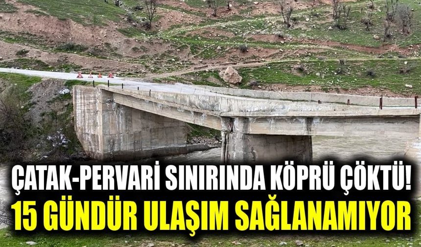 Çatak-Pervari sınırında köprü çöktü! 15 gündür ulaşım sağlanamıyor