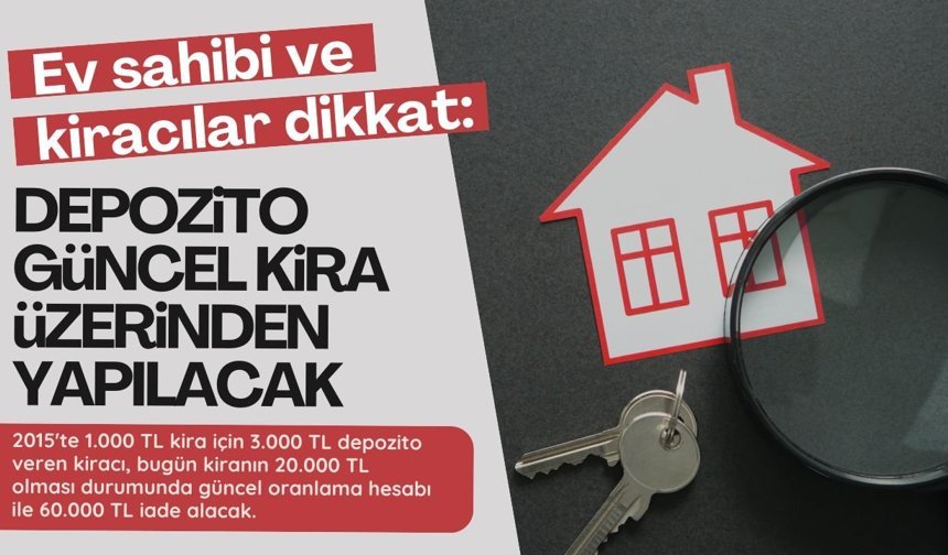 Ev sahibi ve kiracılar dikkat: Depozito güncel kira üzerinden yapılacak