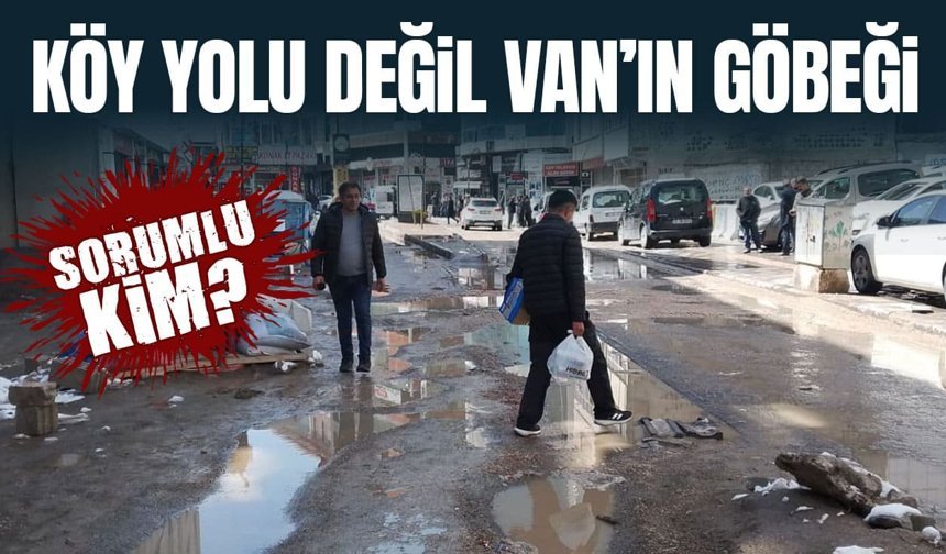 Köy yolu değil Van’ın göbeği