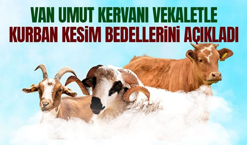 Van’da 2026 vekaletle kurban kesim bedeli açıklandı