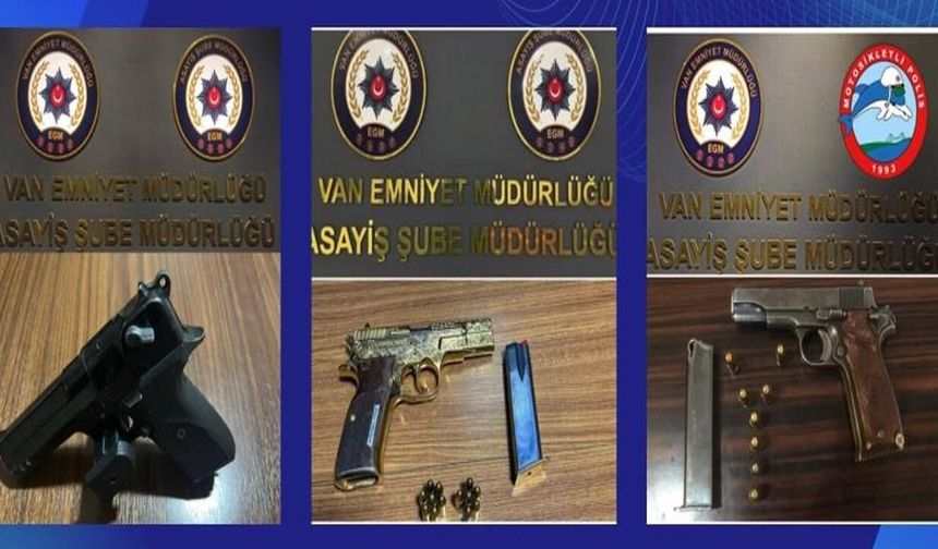 Van’da asayiş uygulamaları: Çok sayıda silah ele geçirildi