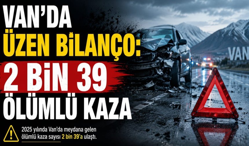 Van’da üzen bilanço: 2 bin 39 ölümlü kaza