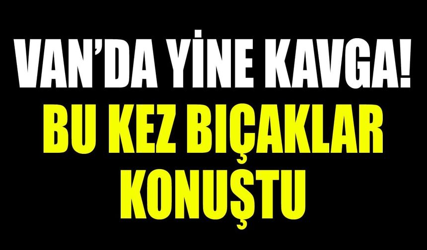 Van’da yine kavga! Bu kez bıçaklar konuştu