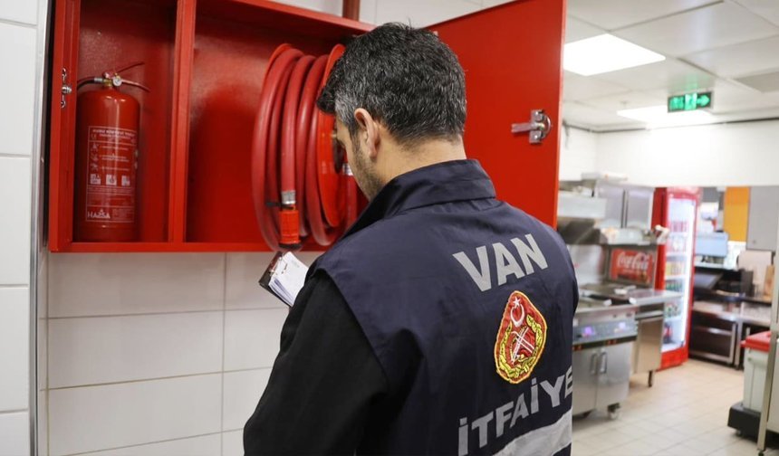 Van’daki iş yerlerinde yangın riskine karşı denetim